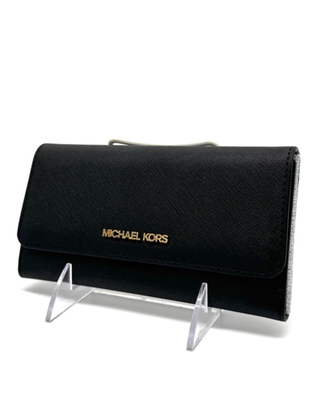 Michael Kors Large Trifold Wallet Black/Gold